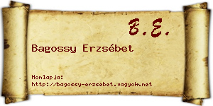 Bagossy Erzsébet névjegykártya