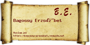 Bagossy Erzsébet névjegykártya